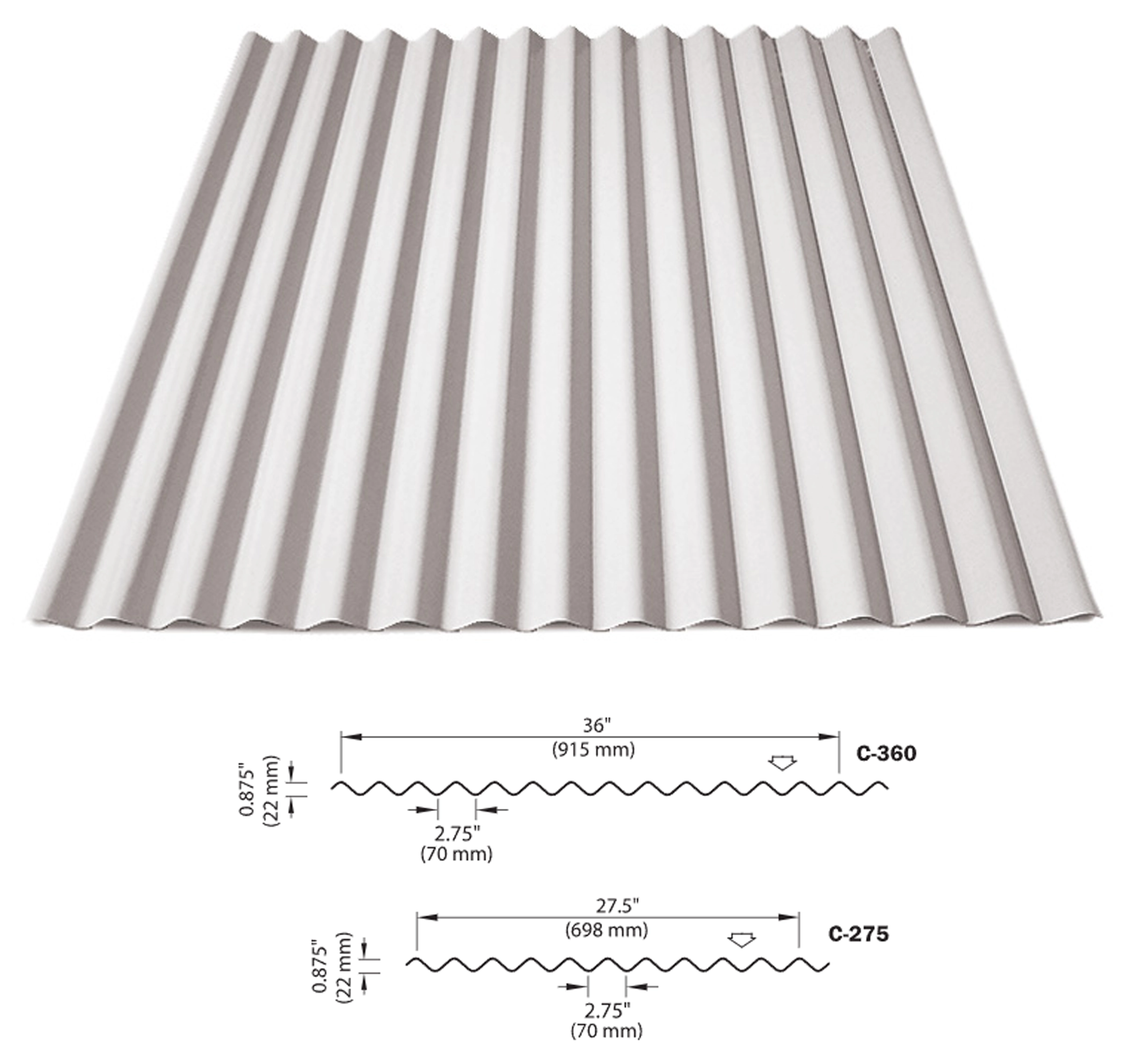 7 8 Corrugated Steel Siding And Soffit Panels Profile Options