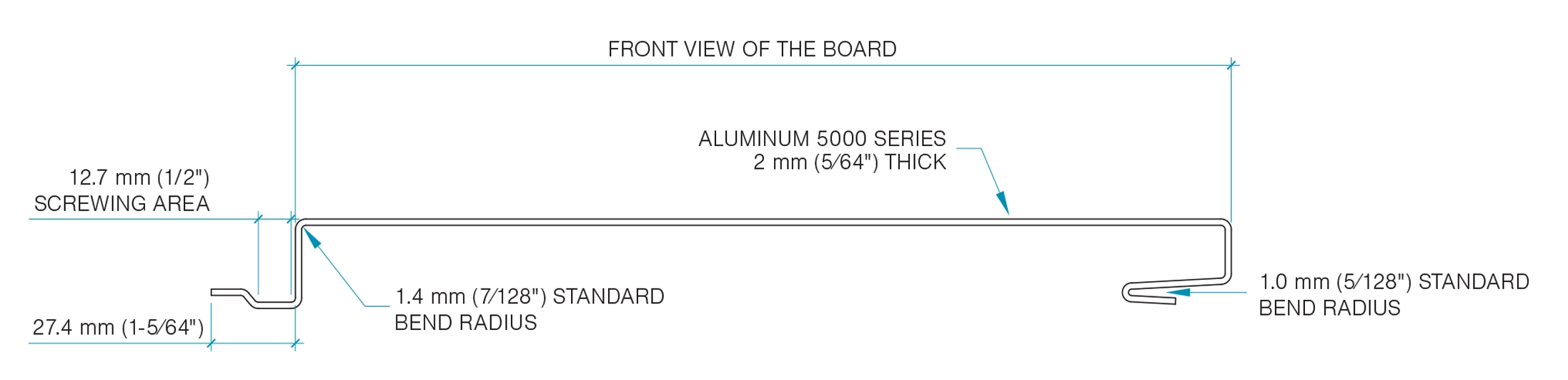 Aluminum Plate Board Plank App 12 App 16 Profile Shape 02