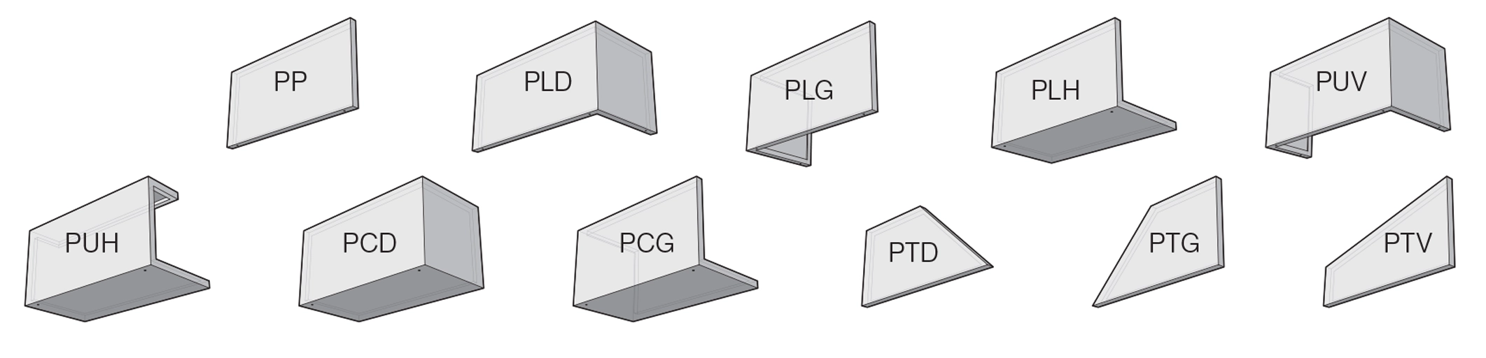 Aluminum Plate Panel App 02 Profile Shape 02