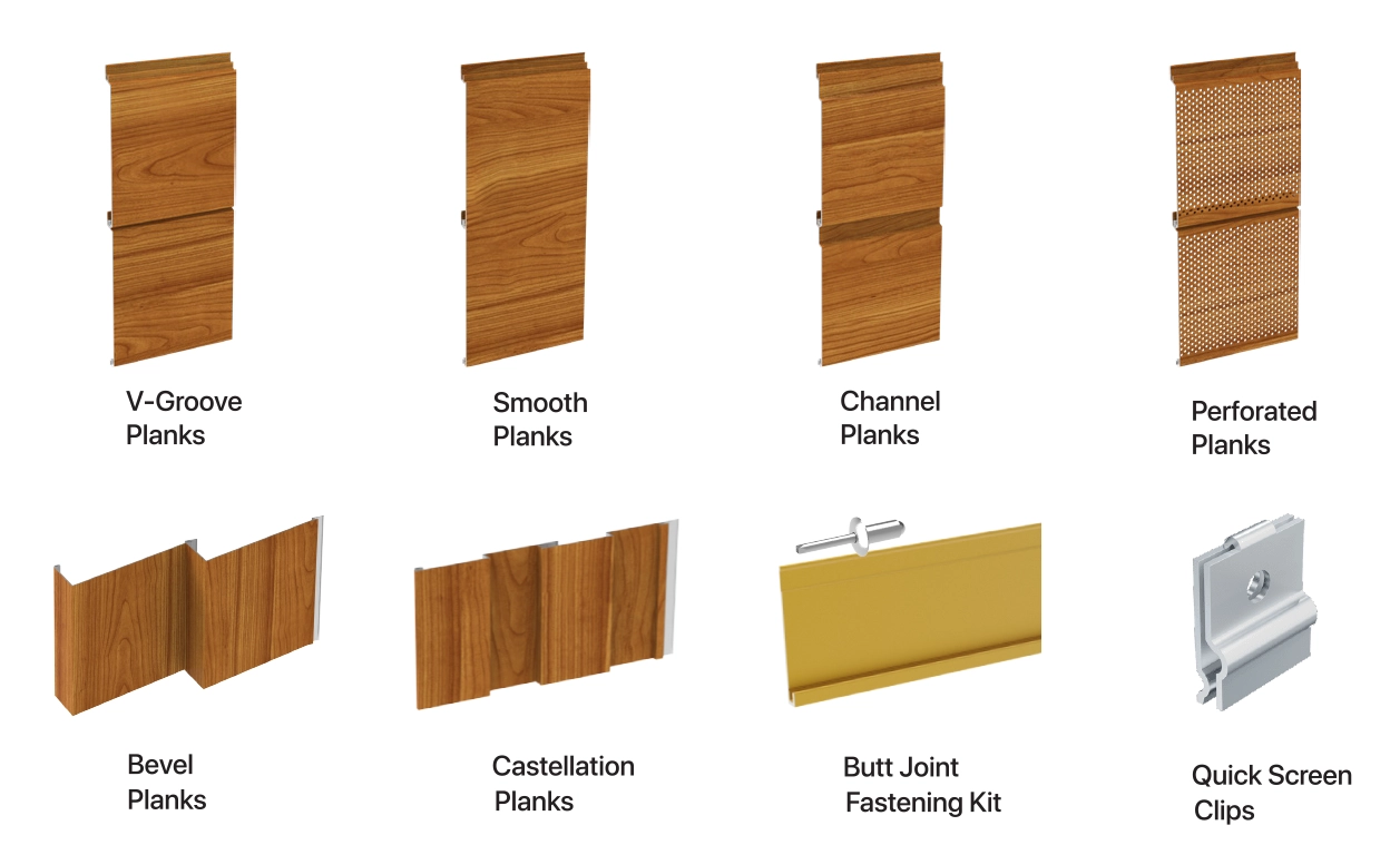Extruded Aluminum Longboard Siding Soffit Plank Tong And Groove Systems