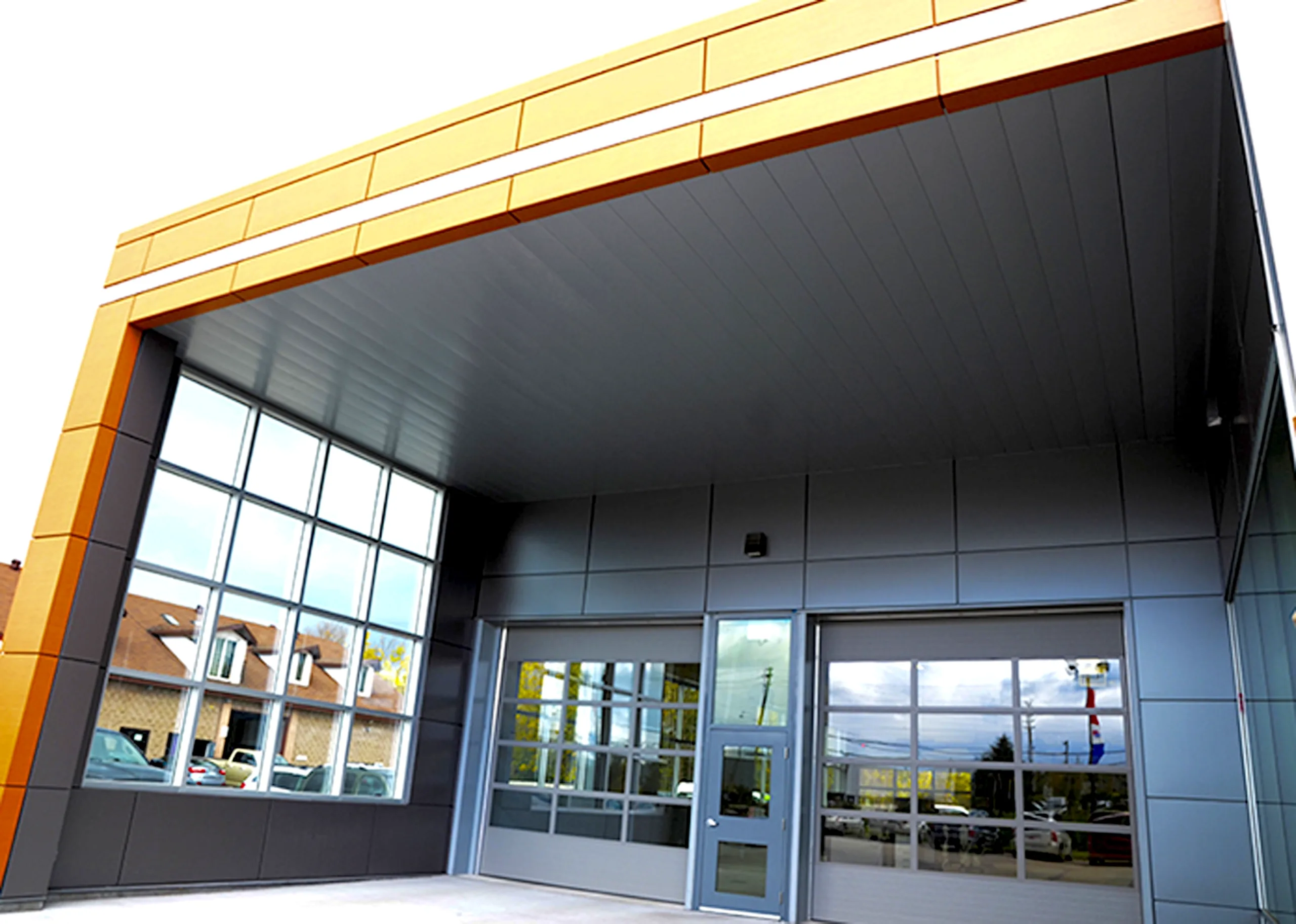 Hf Stratus V Rib Soffit Hidden Concealed Fastening System Steel Siding And Soffit Panels Photo