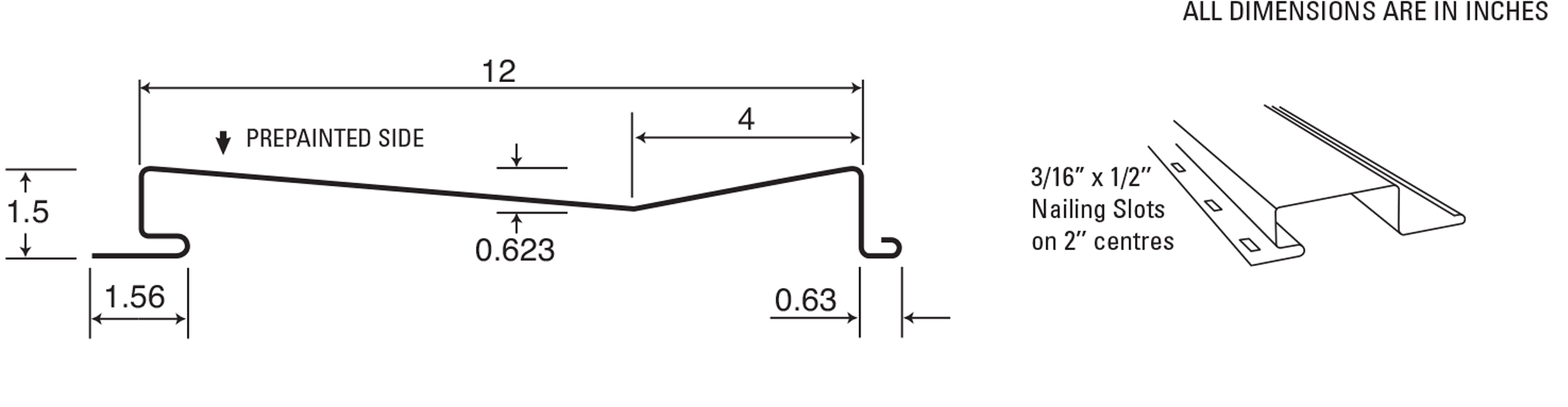 Hv 12 Hidden Concealed Fastening System Steel Siding And Soffit Panels Profile