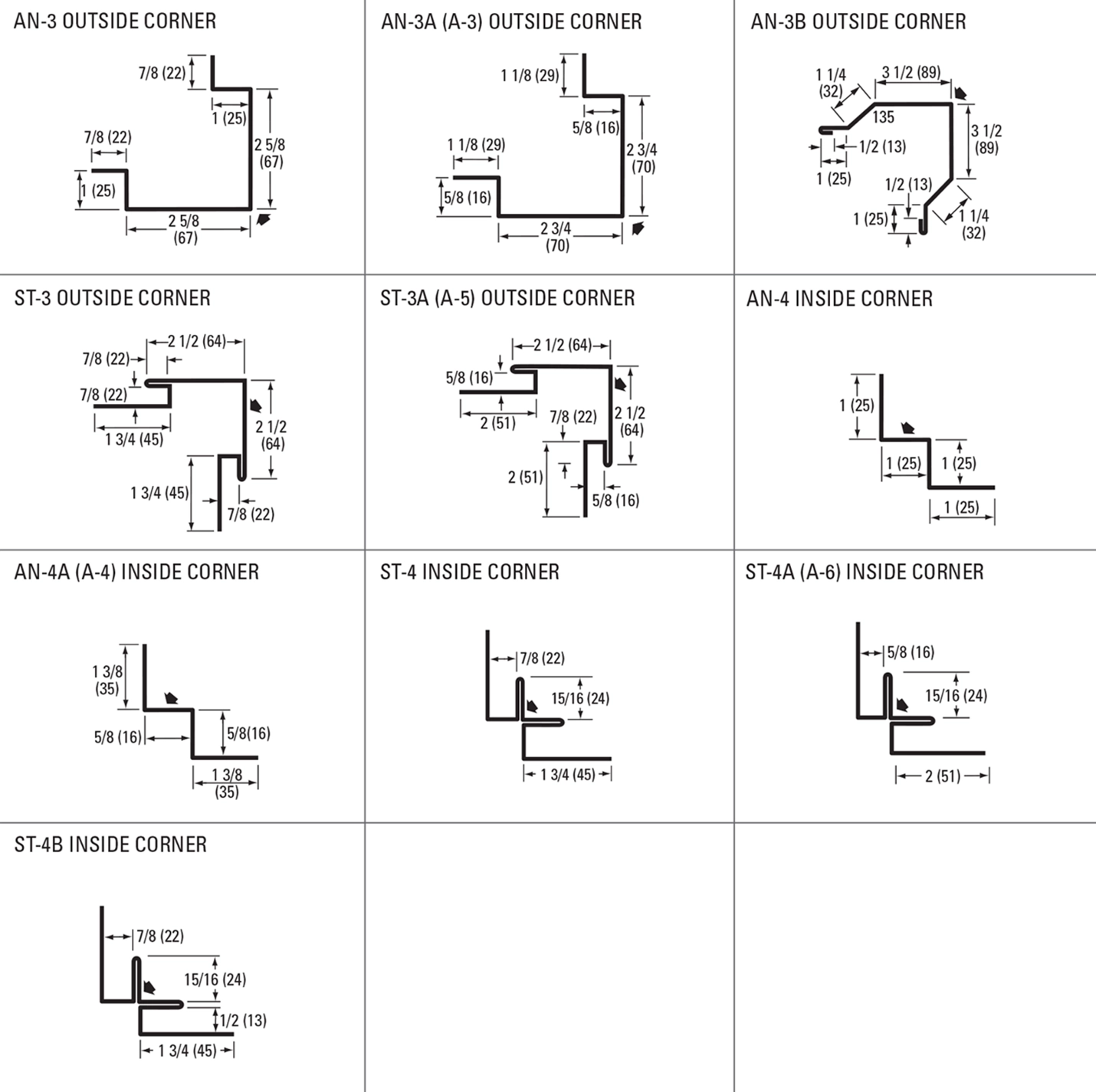 Steel Siding And Soffit Standard Custom Flashing Trims Outside Inside Corner