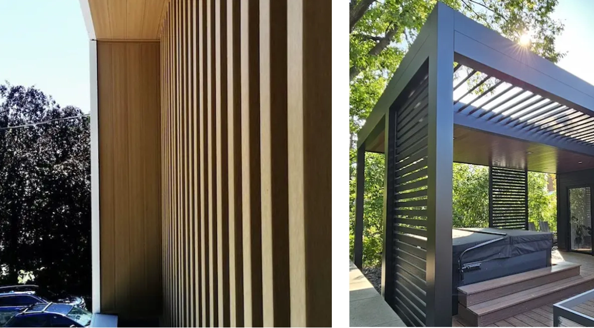 Wpc Wood Plastic Composit Decorative Beams Louvers Sample Photo 04