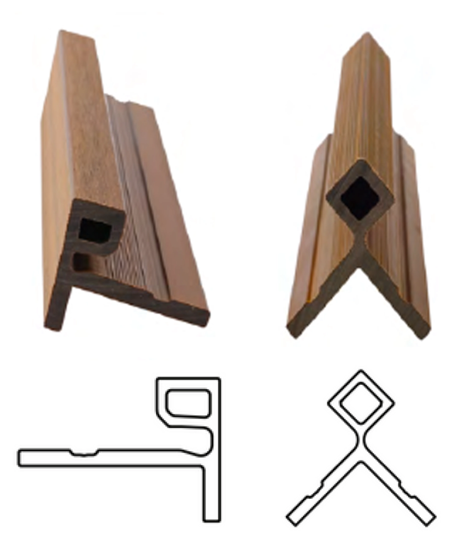 Wpc Wood Plastic Composit Siding And Soffit Trims Outside Corner End Trim 03